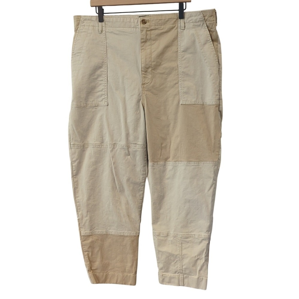 Barrel Pants Banana Republic Chino Patchwork size 18 Tan